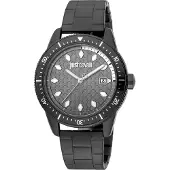 Just cavalli Herreur JC1G179M0085 Classic Sort/Stål Ø42 mm