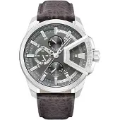 Police Herreur PEWJF0005703 Underlined Grå/Læder Ø46 mm
