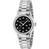 Gucci Dameur YA1265034 G-Timeless Sort/Stål Ø32 mm
