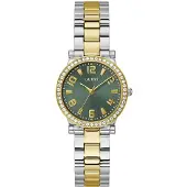 GUESS Dameur GW0686L2 Fawn Grøn/Gul guldtonet stål Ø32 mm