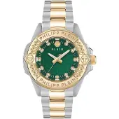 Philipp Plein Dameur PWOFA0625 Majesty Grøn/Gul guldtonet stål Ø38