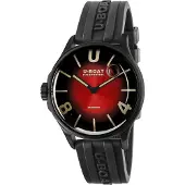 U-BOAT Herreur 9501 Darkmoon Rød/Gummi Ø40 mm