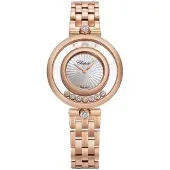 Chopard Dameur 209426-5002 Happy Diamonds Sølvfarvet/18 karat rosa