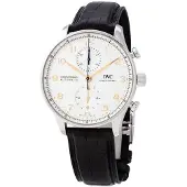 IWC Herreur IW371604 Portuguese Sølvfarvet/Læder Ø40.9 mm