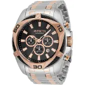 Invicta Herreur 34129 Bolt Sort/Rosaguldtonet stål Ø50 mm