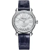 Chopard Dameur 278608-3003 Happy Sport Sølvfarvet/Læder Ø33 mm