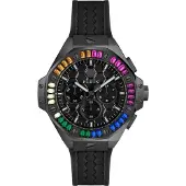 Philipp Plein PWPSA0724 Chrono Royal Sort/Gummi Ø42 mm