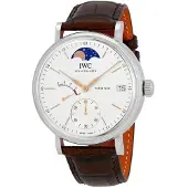 IWC Herreur IW516401 Portofino Sølvfarvet/Læder Ø45 mm