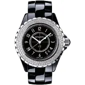 Chanel Dameur H0949 J12 Sort/Keramik Ø33 mm