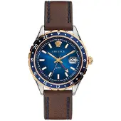 Versace Herreur V11080017 Hellenyium Blå/Læder Ø42 mm