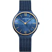 Bering Dameur 18434-397 Ultra Slim Blå/Stål Ø34 mm
