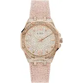 GUESS Dameur GW0408L3 Shimmer Rosa guldfarvet/Tekstil Ø38 mm