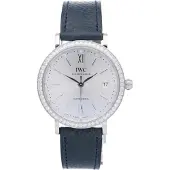 IWC Dameur IW658601 Portofino Sølvfarvet/Læder Ø37 mm