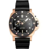 Panerai Herreur PAM02070 Submersible Sort/Gummi Ø44 mm