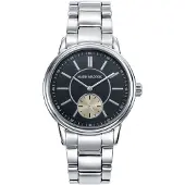 Mark Maddox Herreur HM0010-57 Classic Sort/Stål Ø42 mm