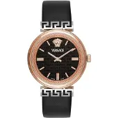 Versace Dameur VETCA0224 Mythos Sort/Læder Ø36 mm