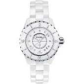 Chanel Dameur H1628 J12 Hvid/Keramik Ø33 mm