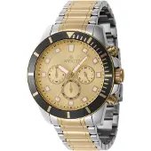 Invicta Herreur 46049 Pro Diver Guld/Gul guldtonet stål Ø45 mm