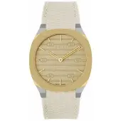 Gucci Dameur YA163416 Guld/Læder Ø34 mm