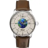 Zeppelin Herreur 84685 Atlantic Beige/Læder Ø42 mm