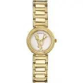 Versace Dameur VET300221 Virtus Set Hvid/Gul guldtonet stål Ø28 mm