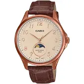 Casio Herreur MTP-M110RL-5AVER Timeless Collection Beige/Læder Ø42