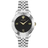 Versace Dameur VEVC00419 Greca Sort/Stål Ø39 mm