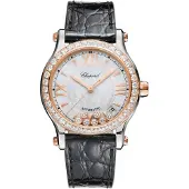 Chopard Dameur 278559-6006 Happy Sport Hvid/Læder Ø36 mm
