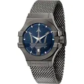 Maserati Herreur R8853108005 Potenza Blå/Stål Ø42 mm