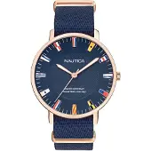 Nautica Herreur NAPCRF902 Caprera Blå/Tekstil Ø43 mm