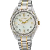 Seiko Dameur SUR622J1 Prospex Hvid/Gul guldtonet stål Ø34 mm