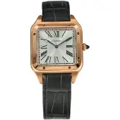Cartier Herreur WGSA0032 Santos Dumont Sølvfarvet/Læder
