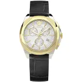 Versace Dameur VE3CA0223 Chrono Sølvfarvet/Læder Ø40 mm
