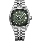 Raymond Weil Dameur 2490-STS-52051 Freelancer Grøn/Stål 34.5x34.5 mm