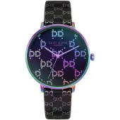 Daisy Dixon Dameur DD146BY Classic Blå/Læder Ø36 mm