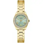 GUESS Dameur GW0841L5 Luna Grøn/Gul guldtonet stål Ø30 mm