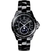 Chanel Dameur H3406 J12 Sort/Keramik Ø38 mm