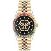 Philipp Plein Dameur PW2BA0623 Street Couture Sort/Gul guldtonet