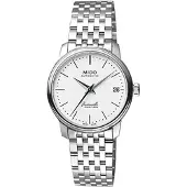 Mido Dameur M027.207.11.010.00 Baroncelli Hvid/Stål Ø33 mm