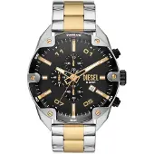 Diesel Herreur DZ4627 Spiked Sort/Guldtonet stål Ø49 mm