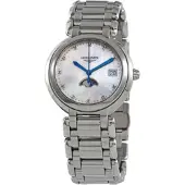 Longines Dameur L8.116.4.87.6 Primaluna Hvid/Stål Ø34 mm