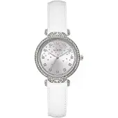 GUESS Dameur GW0764L4 Enchantment Sølvfarvet/Læder Ø32 mm