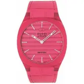 Gucci Dameur YA163326 Rosa/Læder Ø34 mm
