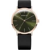 Bering 13436-469 Classic Grøn/Læder Ø36 mm