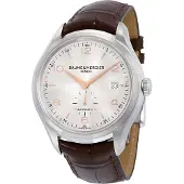 Baume & Mercier Herreur MOA10054 CLIFTON Sølvfarvet/Læder Ø41