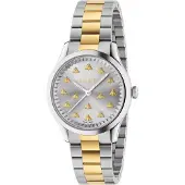 Gucci Dameur YA1265032 G-Timeless Sølvfarvet/18 karat guld Ø32 mm