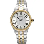 Seiko Dameur SUR612P1 Classic Sølvfarvet/Gul guldtonet stål Ø29.6