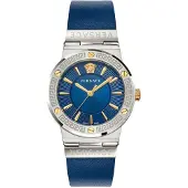 Versace Dameur VEVH00120 Greca Logo Blå/Læder Ø38 mm