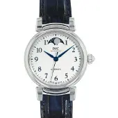 IWC Dameur IW459306 Da Vinci Sølvfarvet/Læder Ø36 mm