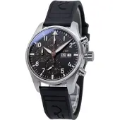 IWC Herreur IW388116 Pilots Sort/Gummi Ø41 mm